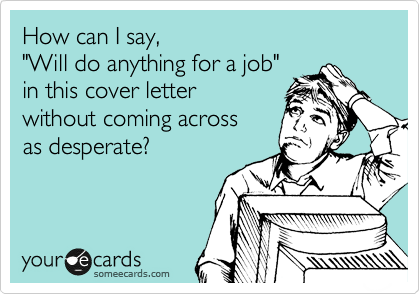 Funny cover letter job